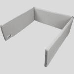 מגן ראש למיטת תינוק 100% כותנה אורגנית נקודות אפור