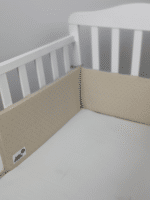 ⁦מגן ראש לעריסה 100% כותנה אורגנית נקודות קפוצ'ינו⁩ – תמונה ⁦2⁩