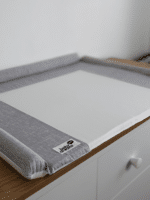 ⁦מזרן החתלה סלאב אפור בשילוב שעוונית 100% כותנה אורגנית⁩ – תמונה ⁦2⁩