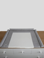 ⁦מזרן החתלה סלאב אפור בשילוב שעוונית 100% כותנה אורגנית⁩ – תמונה ⁦3⁩