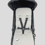 מזרן ויסקו לעגלה 100% כותנה אורגנית נקודות אפור