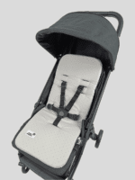 ⁦מזרן ויסקו לעגלה 100% כותנה אורגנית נקודות אפור⁩ – תמונה ⁦2⁩