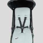 מזרן ויסקו לעגלה 100% כותנה אורגנית נקודות תכלת