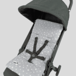 ריפודית לעגלה 100% כותנה אורגנית כוכבים אפור