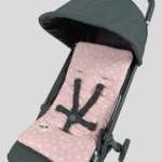 ריפודית לעגלה 100% כותנה אורגנית כוכבים ורוד