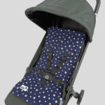 ריפודית לעגלה 100% כותנה אורגנית כוכבים כחול