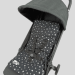 ריפודית לעגלה 100% כותנה אורגנית כוכבים שחור