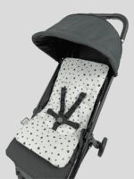 ⁦ריפודית לעגלה 100% כותנה אורגנית כוכבים שחור⁩ – תמונה ⁦2⁩