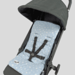 ריפודית לעגלה 100% כותנה אורגנית כוכבים תכלת