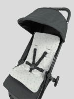 ⁦ריפודית לעגלה 100% כותנה אורגנית כוכבים תכלת⁩ – תמונה ⁦2⁩