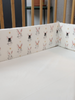 סט מצעים ללול תינוק בעיצוב ארנבים בתוך לול - Baby Dreamz