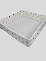 סט מצעים ללול תינוק פתוח - סדין ומגני ראש ארנבים - Baby Dreamz