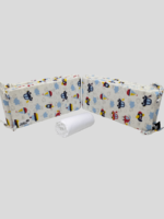 סט מצעים ללול תינוק 3 חלקים דגם מכוניות - Baby Dreamz