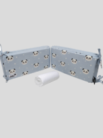 סט מצעים ללול 3 חלקים פנדה תכלת - Baby Dreamz