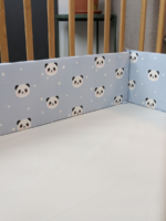 סט מצעים ללול תינוק פנדה תכלת בעיצוב מתוק - Baby Dreamz