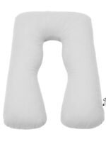 כרית תמיכה להריון והנקה עם מילוי ושכבה חיצונית 100% כותנה - לבן Funny Bunny