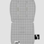 ריפודית לעגלה line (ליין) 100% כותנה אורגנית - משבצות אפור