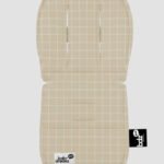 ריפודית לעגלה line (ליין) 100% כותנה אורגנית - משבצות קפוצ'ינו