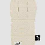 ריפודית לעגלה Line דגם נקודות שמנת - 100% כותנה אורגנית מבית Baby Dreamz