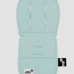 ריפודית לעגלה Line דגם נקודות תכלת - 100% כותנה אורגנית מבית Baby Dreamz