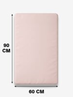 מידות סדין לעריסת תינוק ורוד מתאים למזרן עריסה עד 90×60 ס"מ