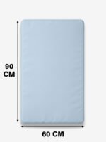 מידות סדין לעריסת תינוק תכלת מתאים למזרן עריסה עד 90×60 ס"מ