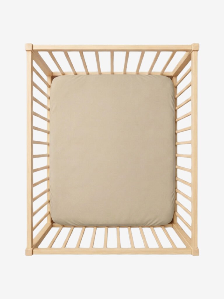 סדין ללול תינוק קפוצ'ינו 100% כותנה טריקו Funny Bunny בתוך לול תינוק