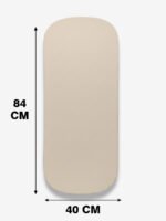 מידות סדין לעגלה סל שכיבה 84x40 ס״מ בצבע קפוצ'ינו