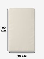 מידות סדין לעריסת תינוק שמנת מתאים למזרן עריסה עד 90×60 ס"מ