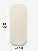 מידות סדין לעגלה סל שכיבה 84x40 ס״מ בצבע שמנת