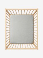 סדין ללול תינוק אפור מלנז' 100% כותנה טריקו Funny Bunny בתוך לול תינוק