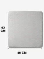 מידות סדין ללול תינוק אפור מלנז' 95×83 ס"מ Funny Bunny