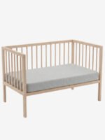 סדין לעריסת תינוק אפור מלנז' 100% כותנה טריקו בתוך עריסה - Funny Bunny