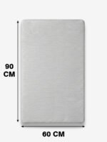 מידות סדין לעריסת תינוק אפור מלנז' מתאים למזרן עריסה עד 90×60 ס"מ
