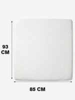 מידות סדין ללול תינוק לבן 95×83 ס"מ Funny Bunny