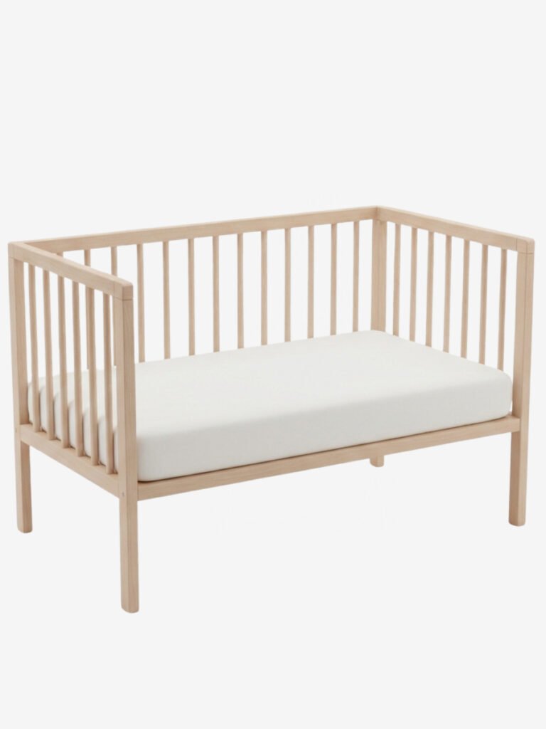 סדין לעריסת תינוק לבן 100% כותנה טריקו בתוך עריסה - Funny Bunny